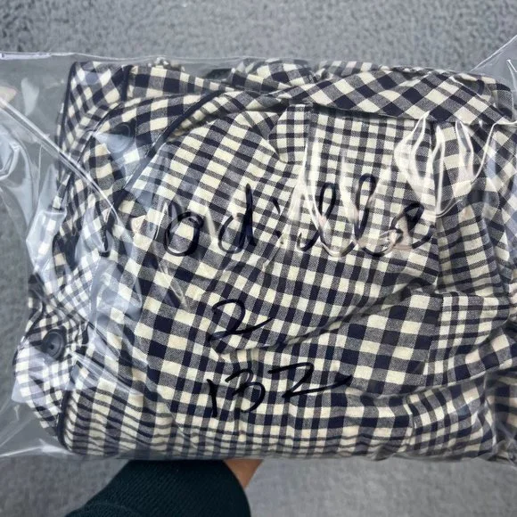 Odille Anthropologie Women’s Blue & cream Plaid Pleated Flared Skirt 2 - Picture 11 of 11